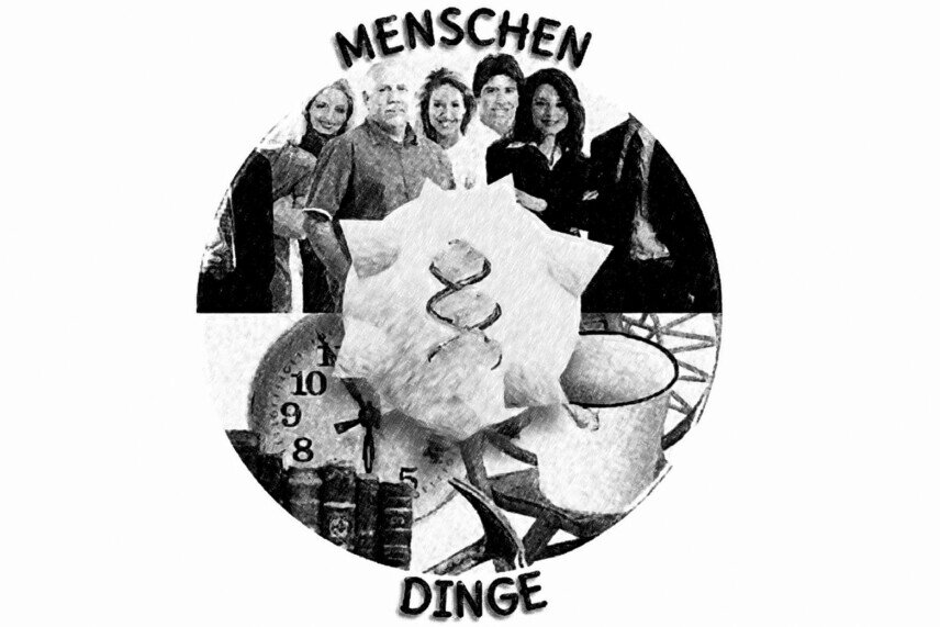Bedeutungsträger Ein Kreis besteht aus zwei Hälften. In der oberen Hälfte Menschen und in der unteren Dinge.<br />©memephoto